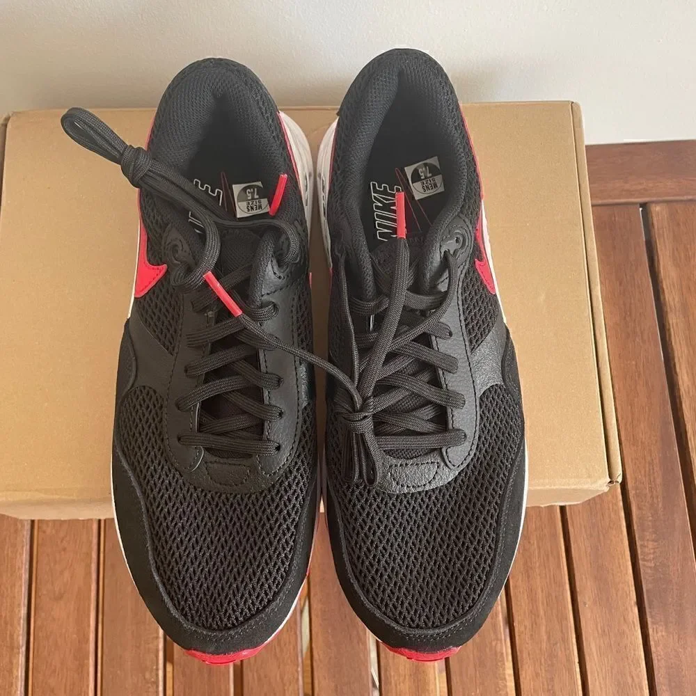 Nike Air Max System Black University Red Women Size 9 Men Size 7.5 (DM9537-005)